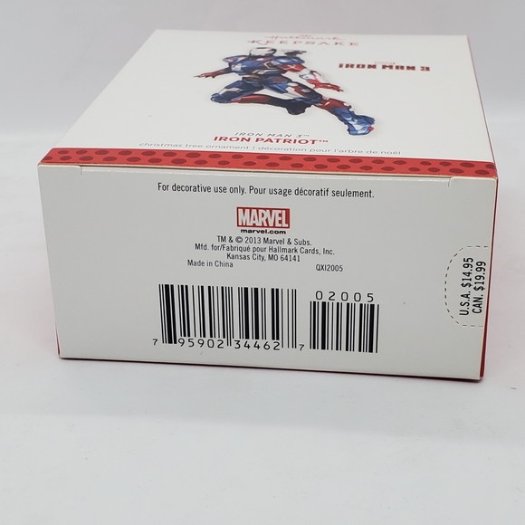 HALLMARK 2013 IRON MAN 3 SUPER HERO IRON PATRIOT MARVEL NEW NIB ORNAMENT CHRISTM - Picture 5 of 7